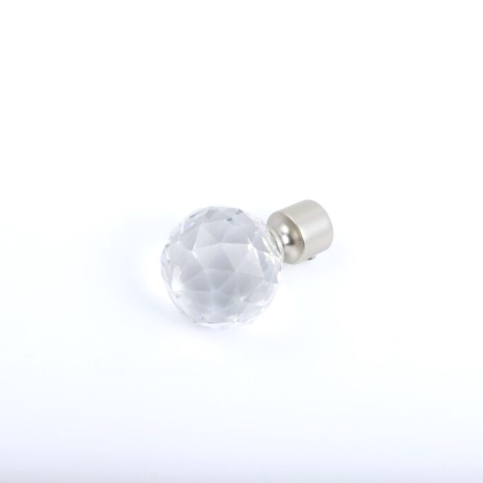 Cap ornamental STYLUS19 CRYSTAL Chrome Satin (1set=2buc)