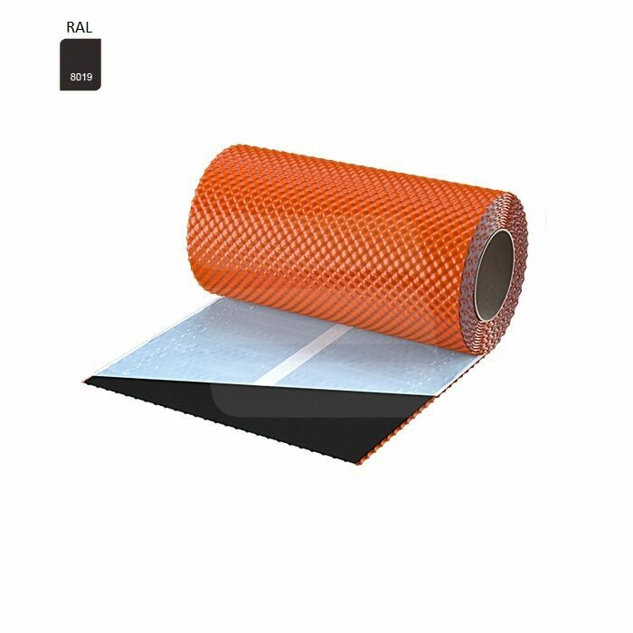 Самоклеящаяся лента для отделки вокруг дымохода Flex 3D, RAL 8019 коричневый