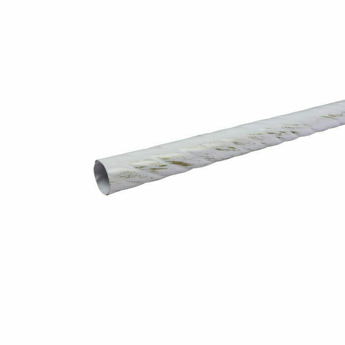 Bară răsucită pentru galerii RITORTO25, Alb-Antik, 2 m