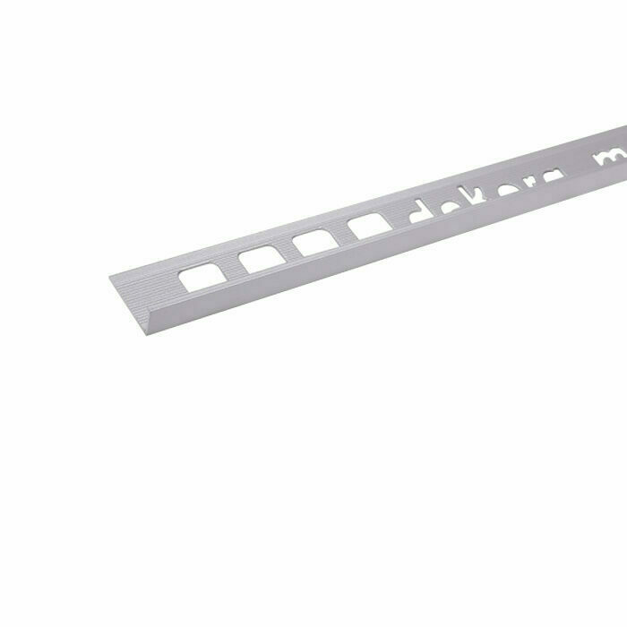 L12, Profil aluminiu pentru gresie 12 mm, 2.5 m, Silver Matt
