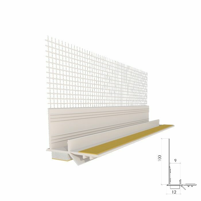 Profil din PVC cu plasă, autoadeziv, pentru geam 9 mm, 2,5 m