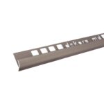 R10, Profil din aluminiu pentru trepte, 10x10 mm, Champagne Matt, 2.5 m